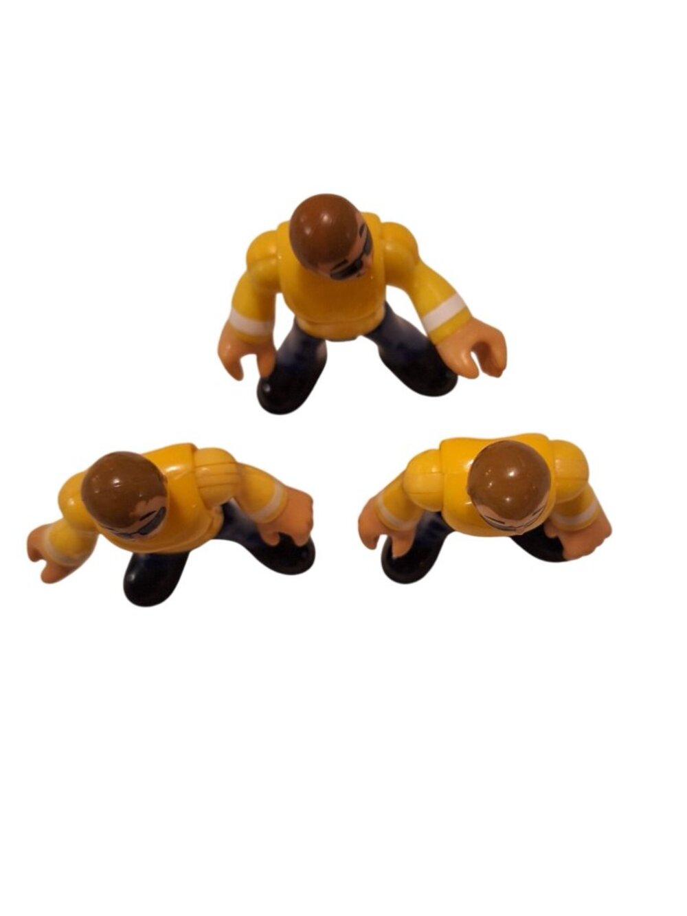 Imaginext City Rescue Construction Yellow 3 Figures Lot with Lamp Post Axe - Picture 4 of 15